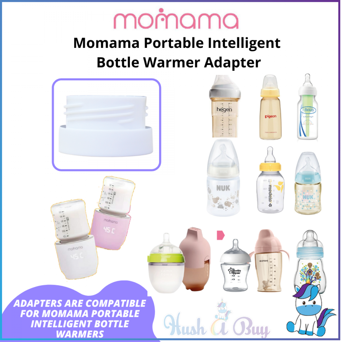 Momama / Autumnz Portable Intelligent Bottle Warmer Adapter for Tommie Tipee/MAM/Pigeon/Hegen/NUK/Dr.Brown